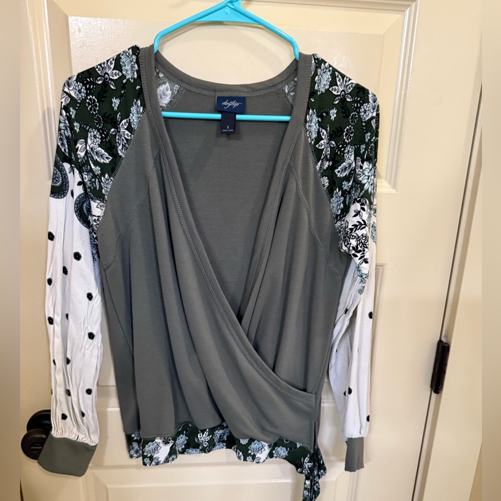 Green Women's Wrap Top